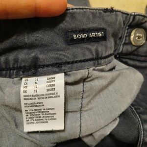 American Eagle Boho Artist Pants Size 14 Short Dark Blue Make Great Work Pants!